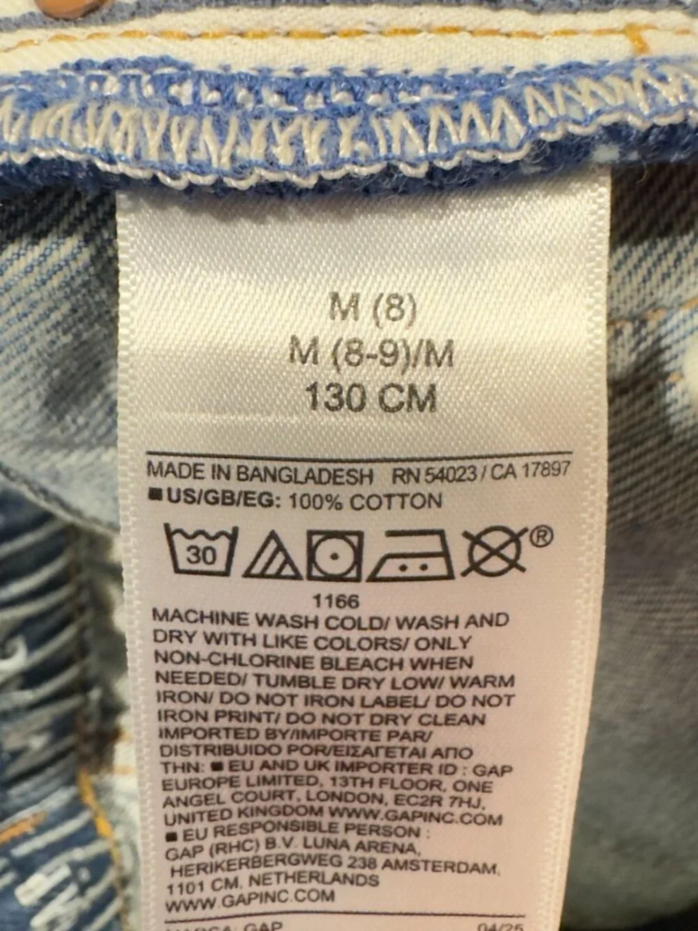 Gap Kids Easy Baggy Paint Splatter Jeans Size M 8
